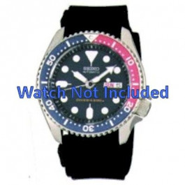 Bracelet de montre Seiko 7S26-0020 / SKX009K1 / 4FY8JZ Caoutchouc Noir 22mm